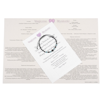 Bransoletka celebrytka czarny TURMALIN TURKUS HEMATYT ochrona i szczęście